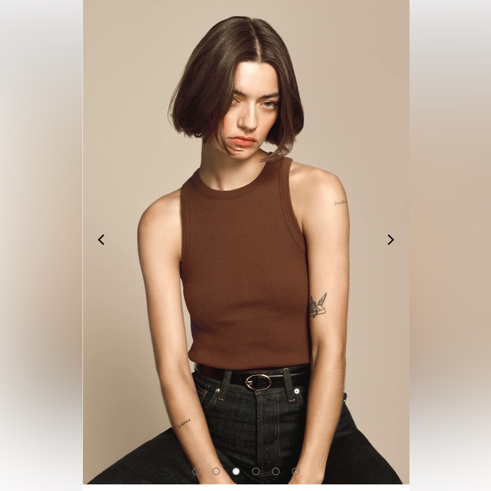 NWT sold out nyc THE NOT SO BASIC TANK Brown